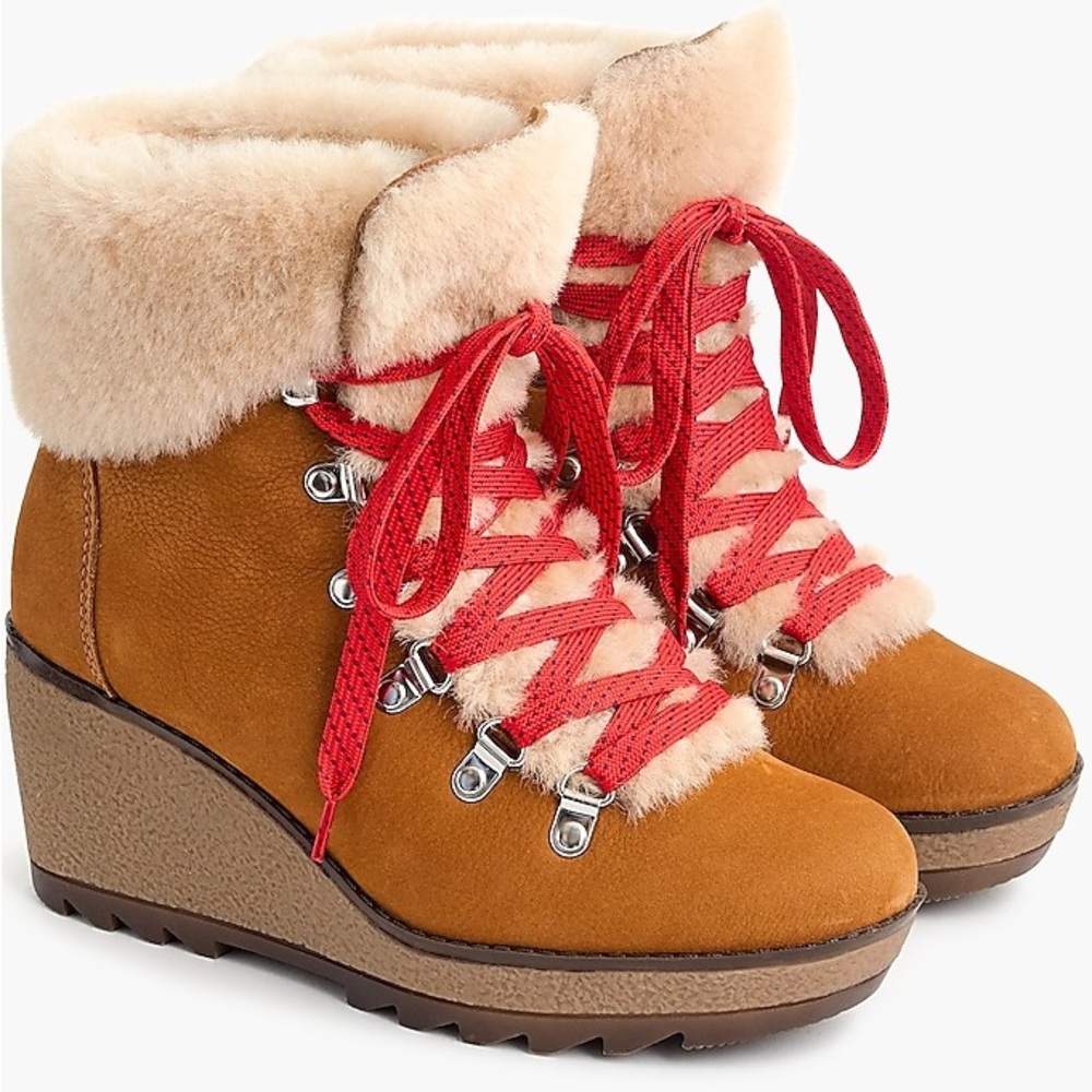 J Crew Warm & Cozy Nordic Wedge Boots
Condition: NIB
Size: 8